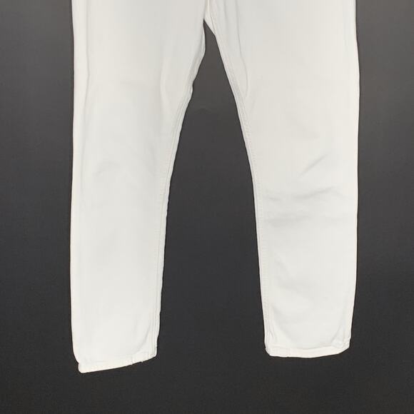 Agolde 25 Riley High Rise Straight Crop Stretch In Sour Cream White *flaw - Picture 5 of 10